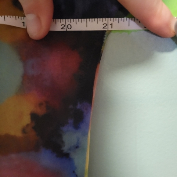 NWOT ABS John Fogerty Women's Sheer Watercolor Print Blouse Size Medium Ptp 21 - Picture 6 of 6